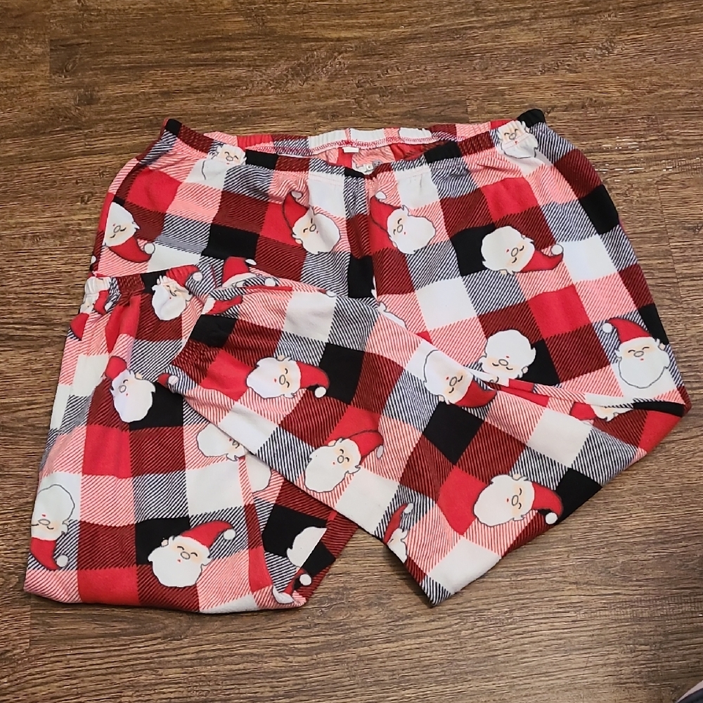 Jammies for your Families Festive Plaid Santa Pajama Pants Size XL Women's Comfy